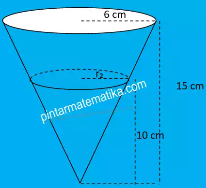 Sebuah wadah air berbentuk kerucut